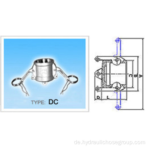 Camlock-Typ DC-Staubkappe